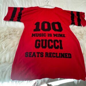 Gucci dress/ oversized shirt